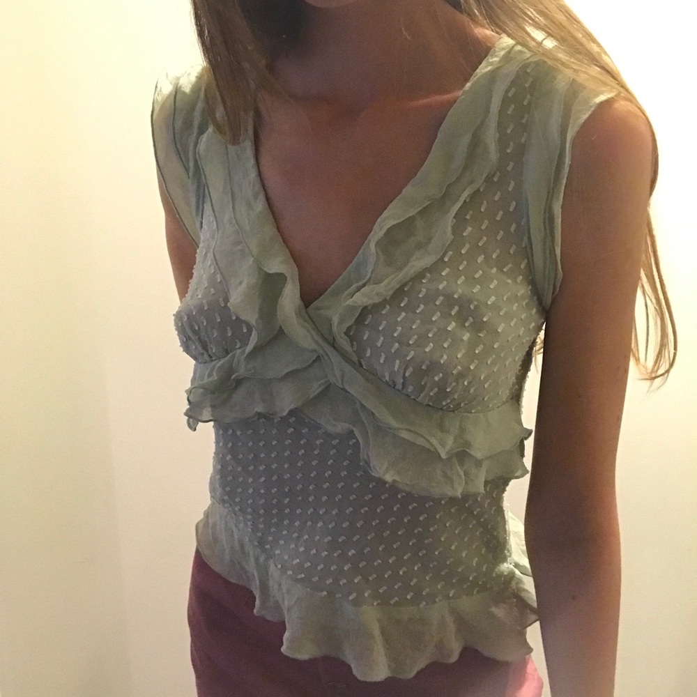 Mint green top